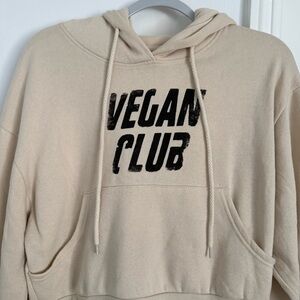 Vegan Club Cream Hoodie Sweatshirt